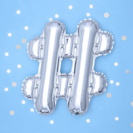 Folie Ballon Letter  Zilver Leeg 35cm van Partydeco koop je bij Partywinkel
