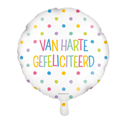 Folie ballon - Van harte gefeliciteerd van Paper Dreams koop je bij Partywinkel