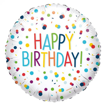 Folieballon – Confetti Birthday – 43 cm van Riethmueller koop je bij Partywinkel