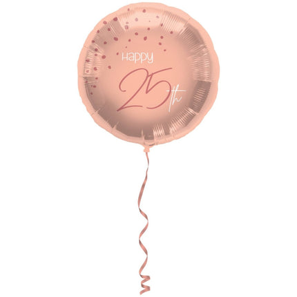 Folieballon Elegant Lush Blush 25 Jaar - 45cm van Folat koop je bij Partywinkel