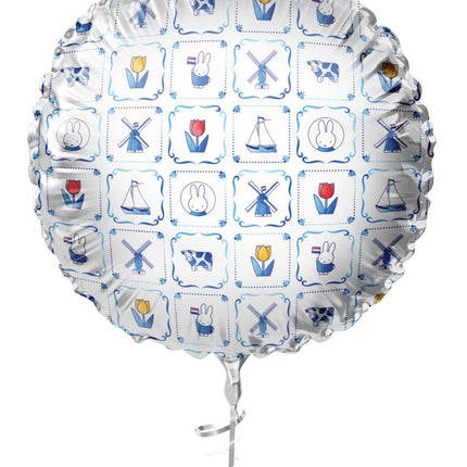 Folieballon ’Welkom Thuis’ Nijntje Delfts Blauw – Ø45 cm van Haza Witbaard koop je bij Partywinkel