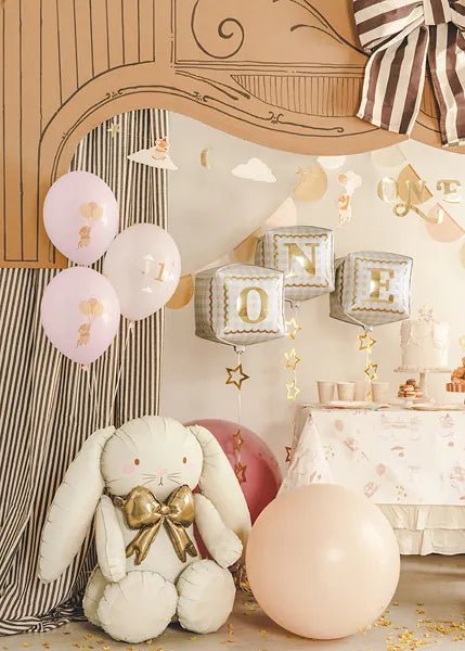Folieballonnen kubussen ''One'', 34 x 36 cm, mix van Partydeco koop je bij Partywinkel