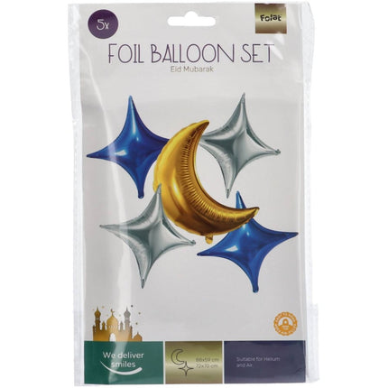 Eid Mubarak Helium Ballon Leeg 88cm 5st van Folat koop je bij Partywinkel