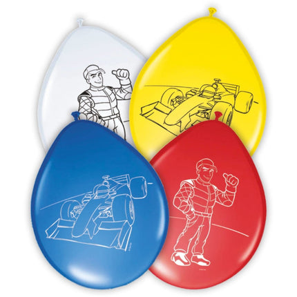 Formule 1 Ballonnen 30cm 8st van Folat koop je bij Partywinkel