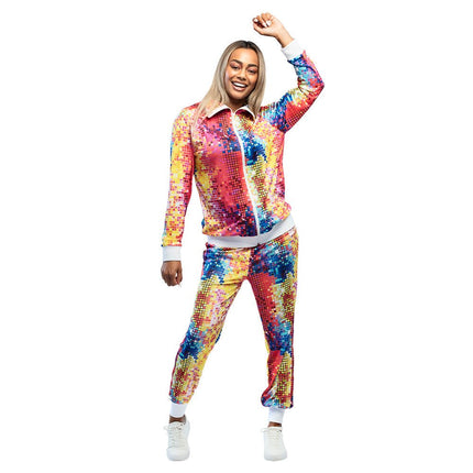 Fout Trainingspak Disco Dames van Boland koop je bij Partywinkel