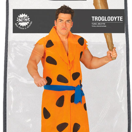 Fred Flintstone Kostuum Zwart Oranje Heren van Fiestas Guirca koop je bij Partywinkel