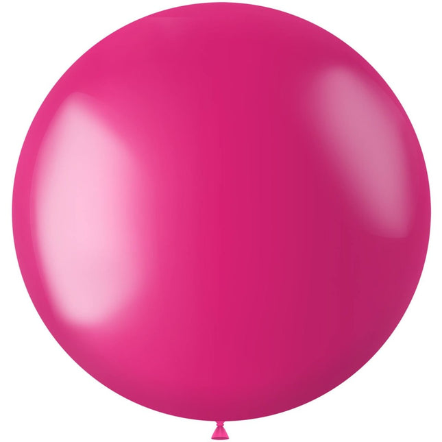 Fuchsia Ballon Metallic Fuchsia Pink 80cm van Folat koop je bij Partywinkel