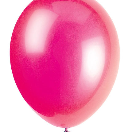 Fuchsia Ballonnen Glans 30cm 10st van Unique koop je bij Partywinkel