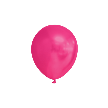 Fuchsia Ballonnen Metallic 13cm 100st van WeFiesta koop je bij Partywinkel