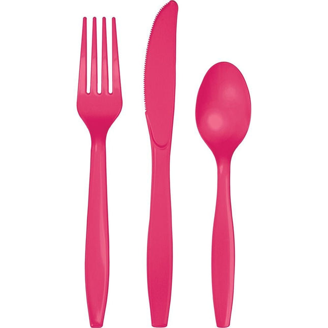 Fuchsia Bestek Plastic 24st van Creative Converting koop je bij Partywinkel