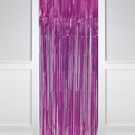 Fuchsia Deurgordijn Metallic 2m van Unique koop je bij Partywinkel