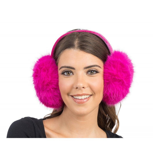 Fuchsia oorwarmers van CHAKS koop je bij Partywinkel