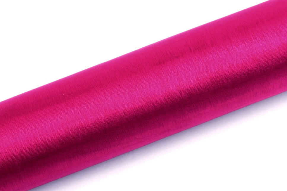 Fuchsia Organza Stof 16cm 9m van Partydeco koop je bij Partywinkel