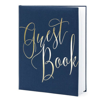 Gastenboek Blauw 24,5cm van Partydeco koop je bij Partywinkel