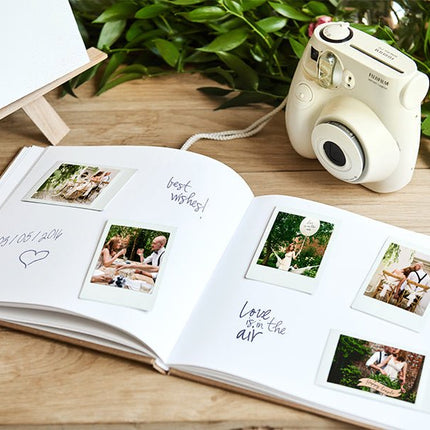 Gastenboek Hart Bruin 20,5cm van Partydeco koop je bij Partywinkel