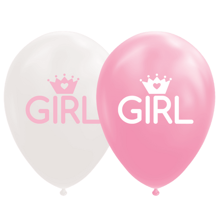 Geboorte Ballonnen Meisje 30,5cm 8st van WeFiesta koop je bij Partywinkel