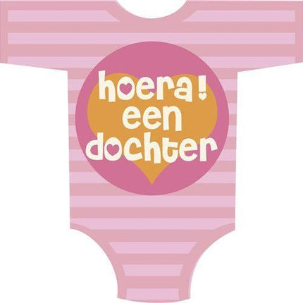Geboorte Deurbord Dochter 45cm van Haza Witbaard koop je bij Partywinkel