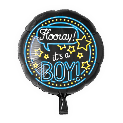 Geboorte Helium Ballon It's a Boy Neon 46cm leeg van Paper Dreams koop je bij Partywinkel