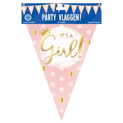 Geboorte Slingers Hoera Een Meisje 10m van Paper Dreams koop je bij Partywinkel