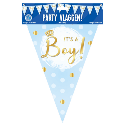 Geboorte Slingers It's A Boy 10m van Paper Dreams koop je bij Partywinkel