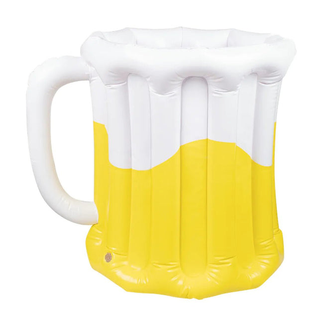 Geel Witte Bierpul Opblaasbaar 46cm van Boland koop je bij Partywinkel