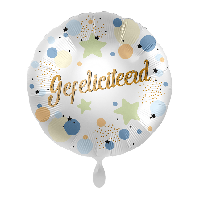 Gefeliciteerd Helium Ballon Leeg van Premioloon koop je bij Partywinkel