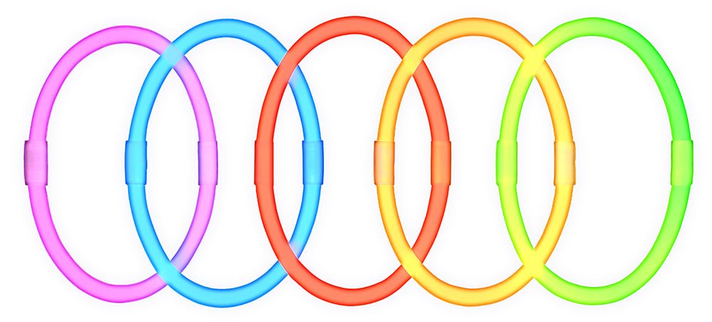 Gekleurde Armband Glow In The Dark 100st van Fiestas Guirca koop je bij Partywinkel