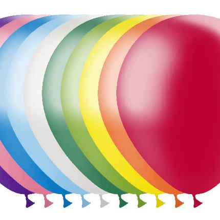 Gekleurde Ballonnen Metallic 30cm 10st van Balloonia koop je bij Partywinkel