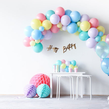 Gekleurde Ballonnen Pastel 13cm 50st van Folat koop je bij Partywinkel