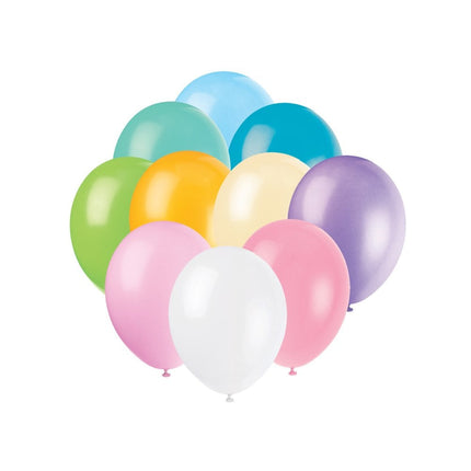Gekleurde Ballonnen Pastel Glans 30cm 10st van Unique koop je bij Partywinkel
