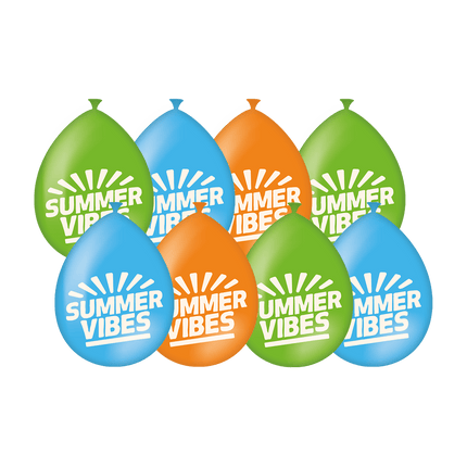 Gekleurde Ballonnen Summer Vibes 30cm 8st van Paper Dreams koop je bij Partywinkel