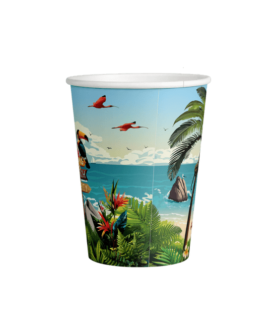 Gekleurde Bekers Summer Vibes 7,5cm 8st van Paper Dreams koop je bij Partywinkel