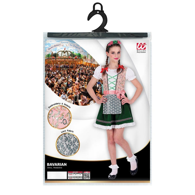 Gekleurde Dirndl Jurk Oktoberfest Meisje van Widmann koop je bij Partywinkel