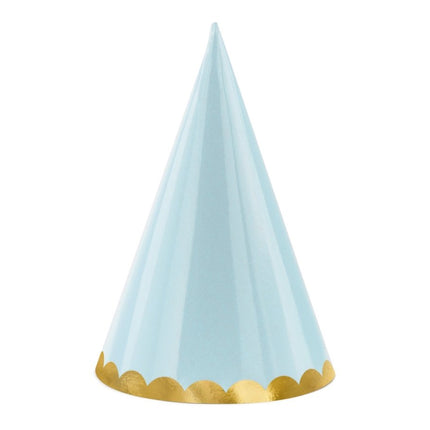 Gekleurde Feesthoedjes Pastel 16cm 6st van Partydeco koop je bij Partywinkel