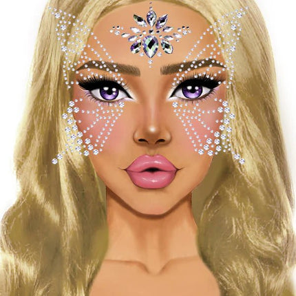 Gekleurde Gezicht Stickers Vlinder van Leg Avenue koop je bij Partywinkel