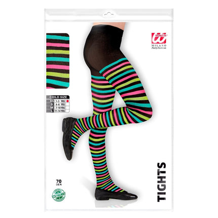 Gekleurde Maillot Kind Streepjes van Widmann koop je bij Partywinkel