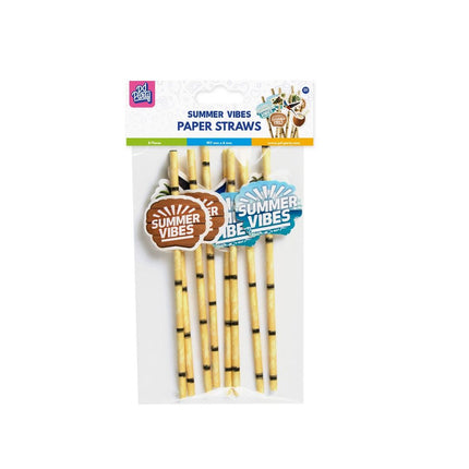 Gekleurde Rietjes Summer Vibes 8st van Paper Dreams koop je bij Partywinkel