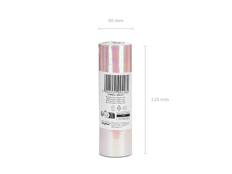 Gekleurde Serpentine Iriserend 3,8m van Partydeco koop je bij Partywinkel