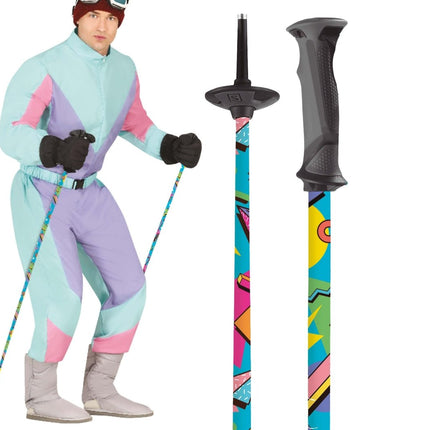 Gekleurde Skistokken van Fiestas Guirca koop je bij Partywinkel