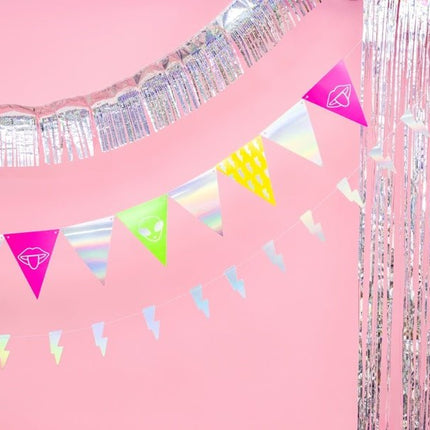 Gekleurde Slinger Holografisch 1,8cm van Partydeco koop je bij Partywinkel