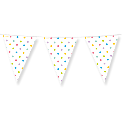 Gekleurde Slinger Stippen 4m van Paper Dreams koop je bij Partywinkel
