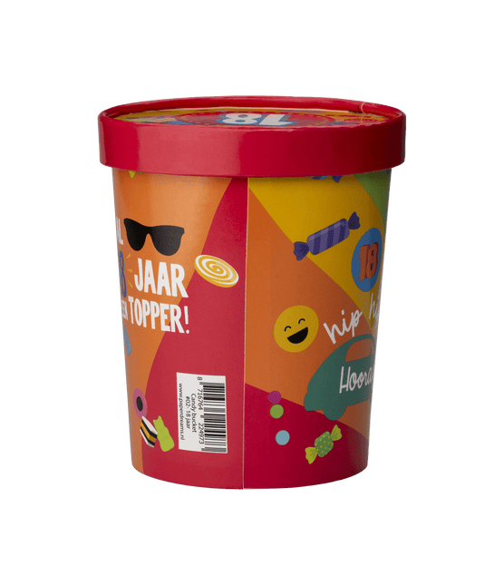 Gekleurde Snoepbakje 18 Jaar 12cm van Paper Dreams koop je bij Partywinkel