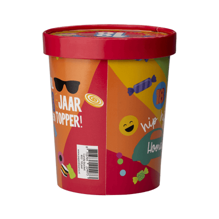 Gekleurde Snoepbakje 18 Jaar 12cm van Paper Dreams koop je bij Partywinkel