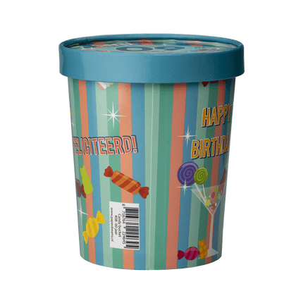 Gekleurde Snoepbakje 60 Jaar 12cm van Paper Dreams koop je bij Partywinkel