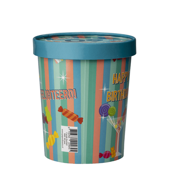 Gekleurde Snoepbakje 60 Jaar 12cm van Paper Dreams koop je bij Partywinkel