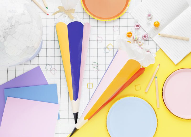 Gekleurde Snoepzak Potlood 40cm van Partydeco koop je bij Partywinkel