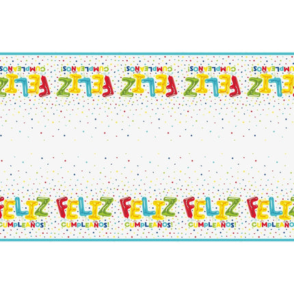 Gekleurde Tafelkleed Feliz van Unique koop je bij Partywinkel