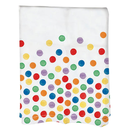 Gekleurde Tafelkleed Stippen Plastic 1,8m van Procos koop je bij Partywinkel