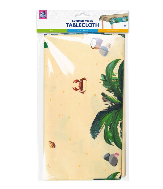 Gekleurde Tafelkleed Summer Vibes 2,74m van Paper Dreams koop je bij Partywinkel