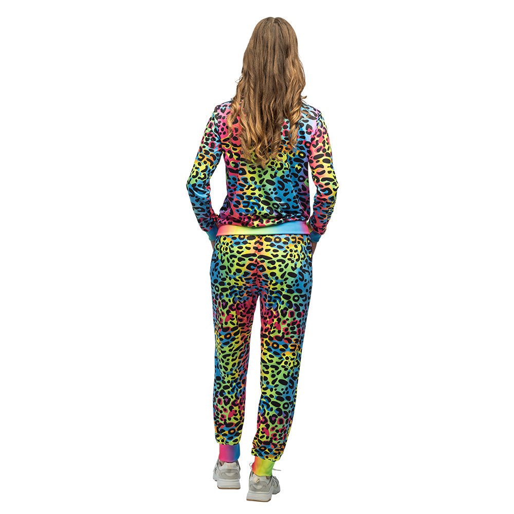 Gekleurde Trainingspak Fout Dames Luipaard Uv Gekleurde Trainingspak Fout Dames Luipaard Uv
